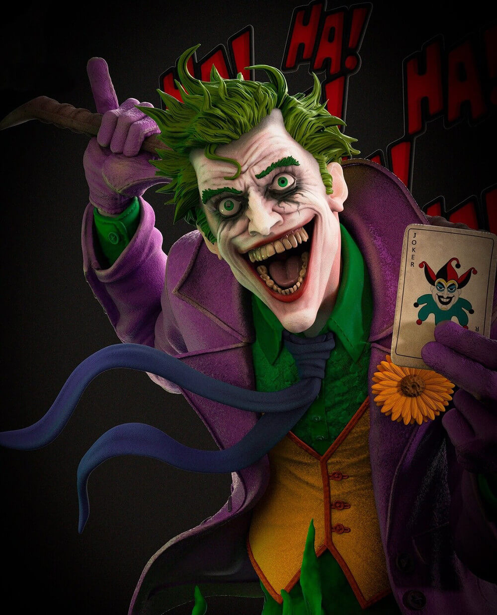 Joker Bust (Joker Bust) 3D Print Model by 3DModelDesigner