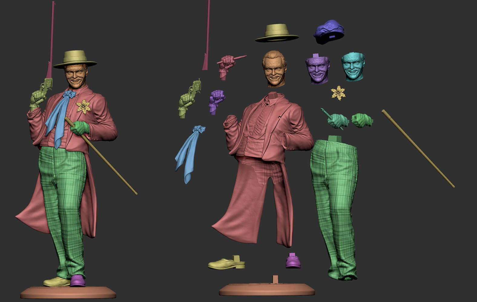 Joker Jack Nicholson 3D Print Model by 3DModelDesigner