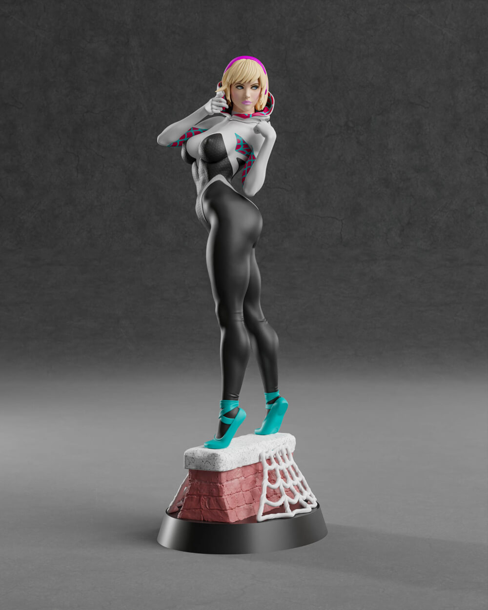 Spider Gwen Statue 3D Model By 3DModelDesigner Spider Gwen Statue 3D Model By 3DModelDesigner