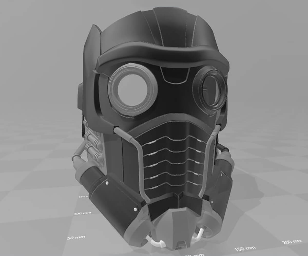 Star Lord Helmet 3D Print Model by 3DModelDesigner