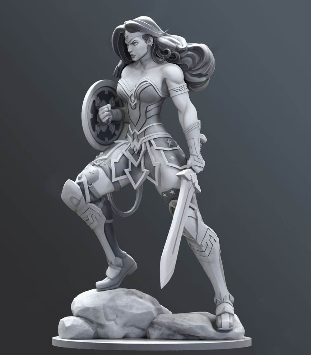 Wonder Woman 3D Print Model by 3DModelDesigner
