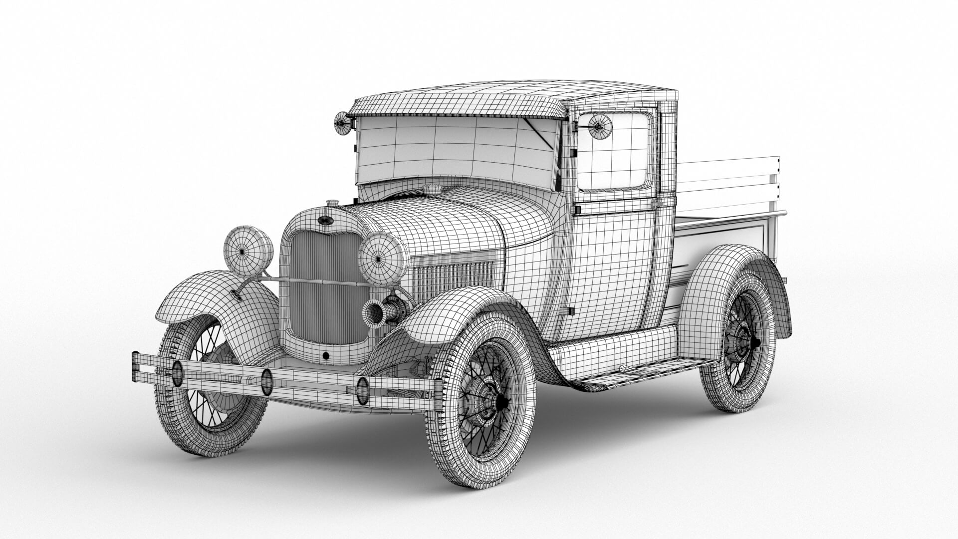 1929 Model a Pickup Truck by 3dmodelgarage