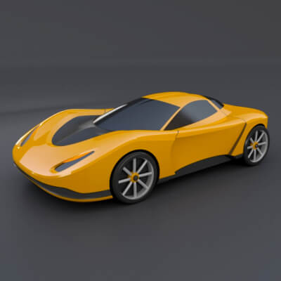 3D Printable Original Concept Car