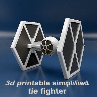 3D Printable Tie Fighter Simplified