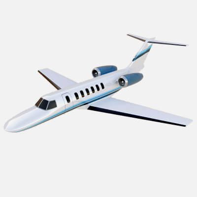 Cessna Citation CJ4 Lowpoly 3D Model