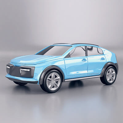 Generic Electric Vehicle Concept 3DModel