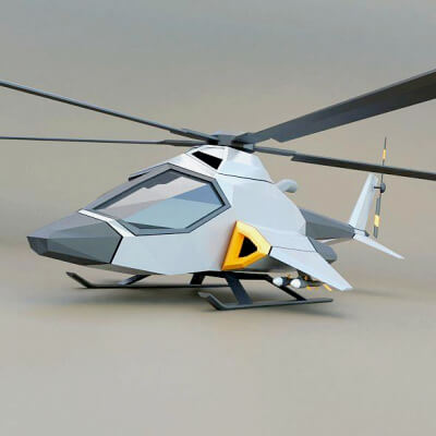Lowpoly Military Helicopter