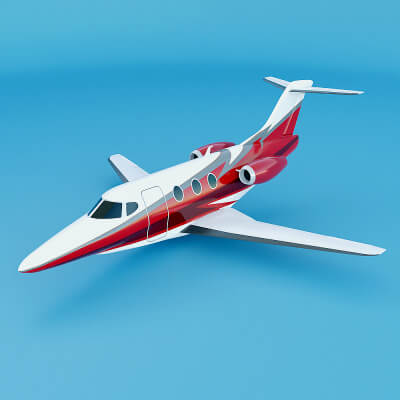 Lowpoly Beechcraft Premier IA private jet