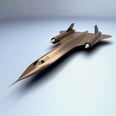 Lowpoly Blackbird SR-71 Spy Aircraft