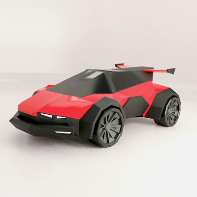Lowpoly SciFi Vehicle Concept