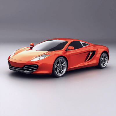 McLaren MP4 12C Supercar 3D Model