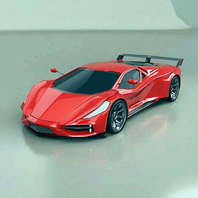 Vikintados Supercar Concept 3D Model