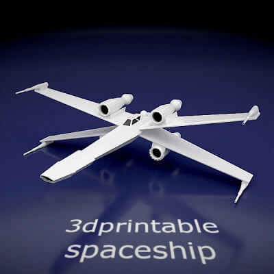 Xwing Simplified 3D Printable 3D Model