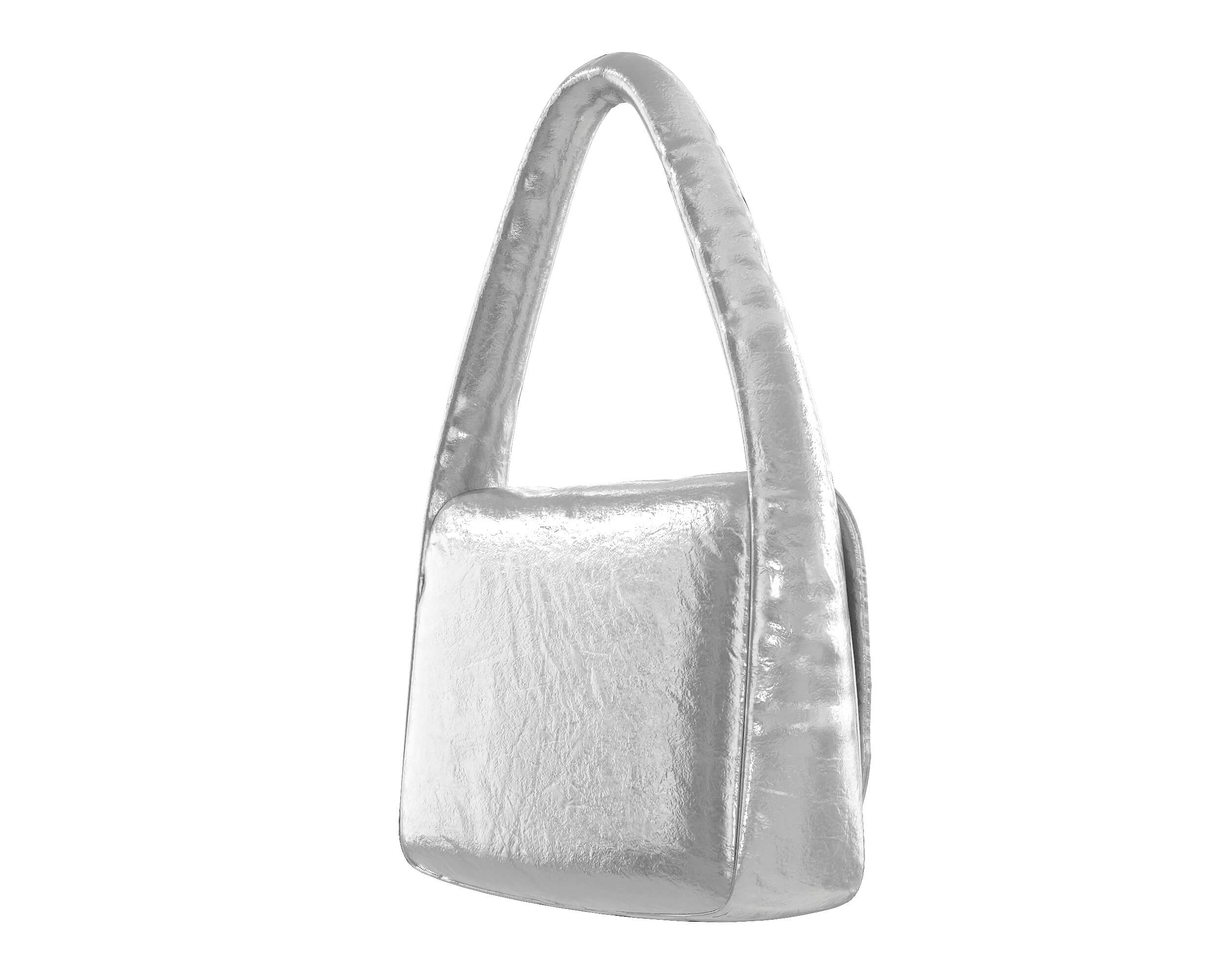 MONACO BAG 43 IN WHITE QUILTED THIN CALFSKIN SILVER HARDWARE