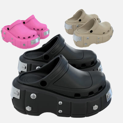 Balenciaga x Crocs Hardcrocs Sandals Sneakers - 3D Model by 3dmonk