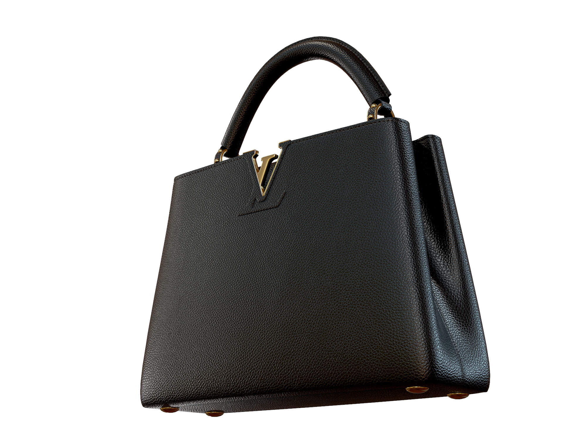 Louis Vuitton Capucines Bag Black Leather - 3D Model by 3dmonk