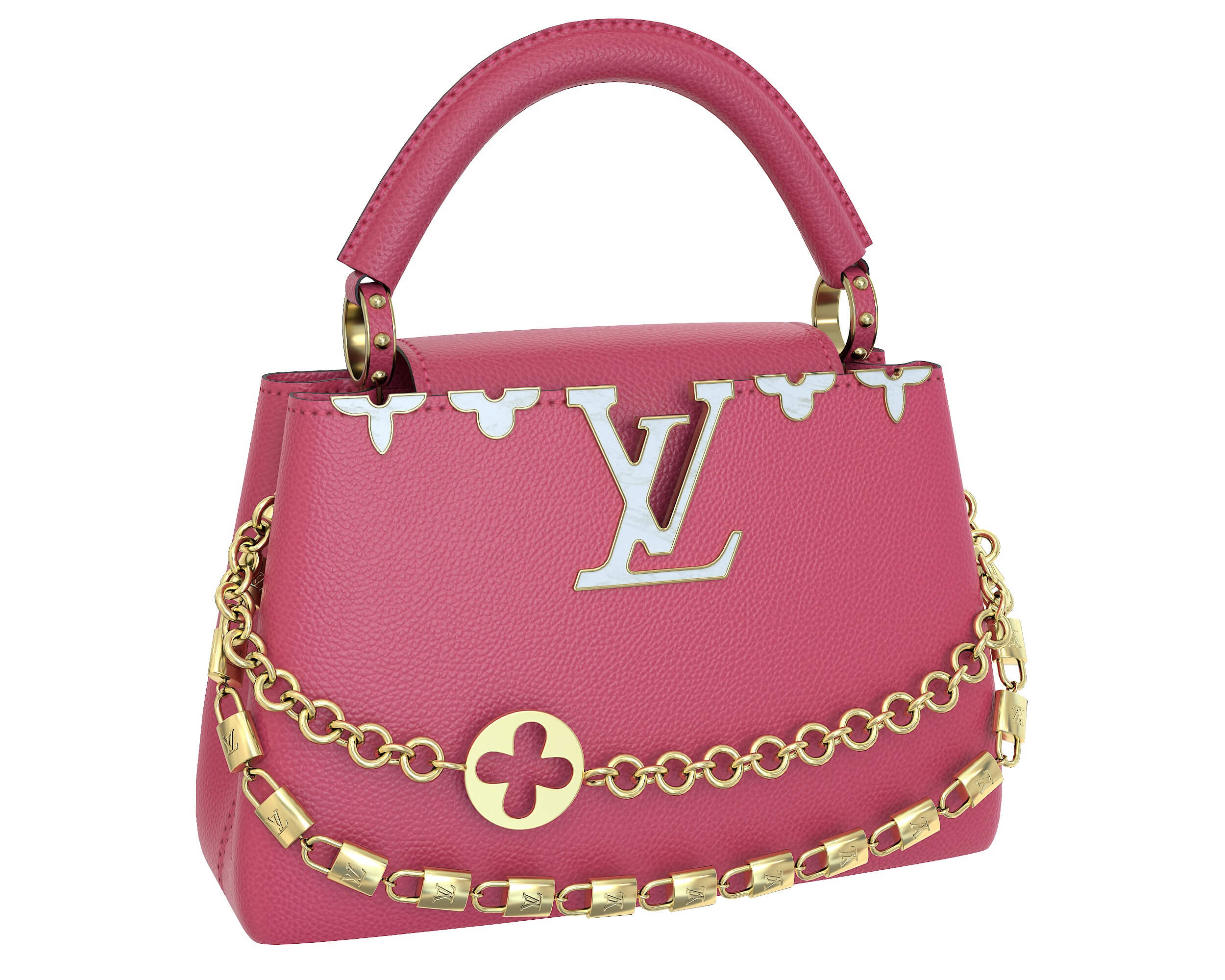 Louis Vuitton Capucines Mini Bag Pink - 3D Model by 3dmonk