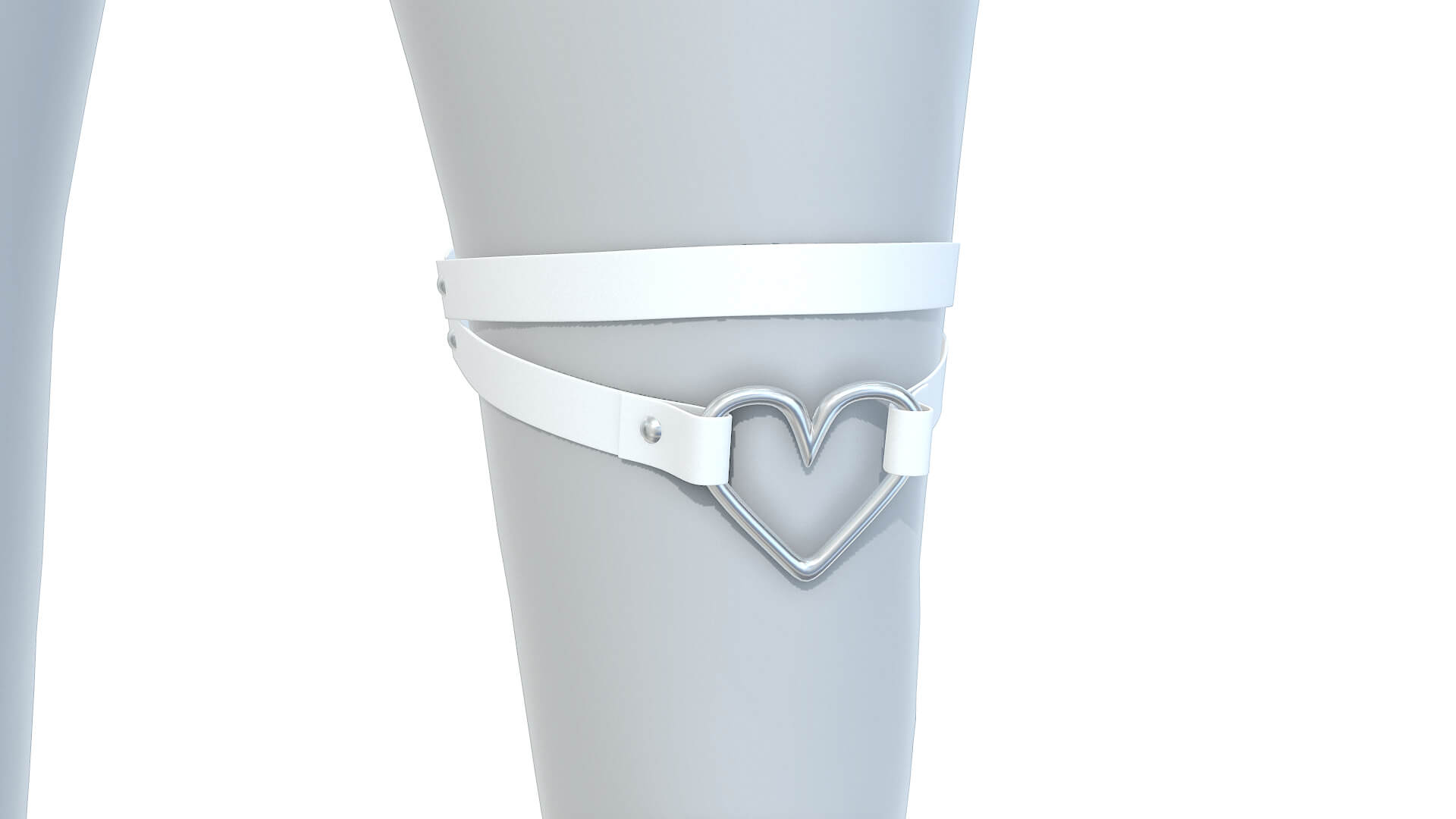 Love Leather Leg Loop Garter Belt