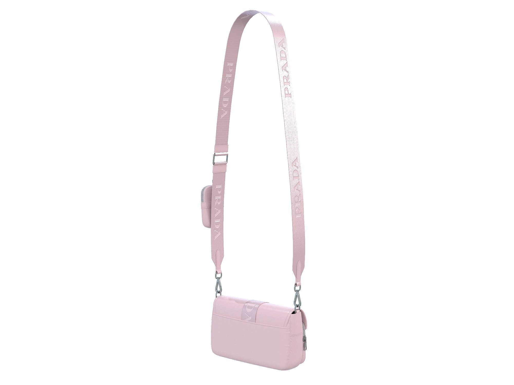 Prada Pocket Nylon and Brushed Leather Bag - 3D Model by 3dmonk