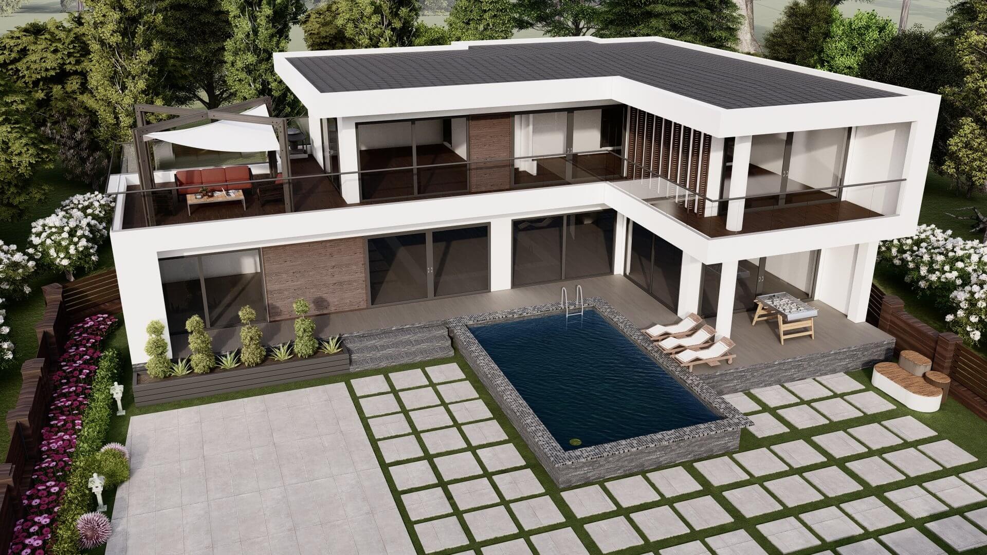Modern Villa Exterior Scene Lumion 3D Model By 3dOffroad Tunersread