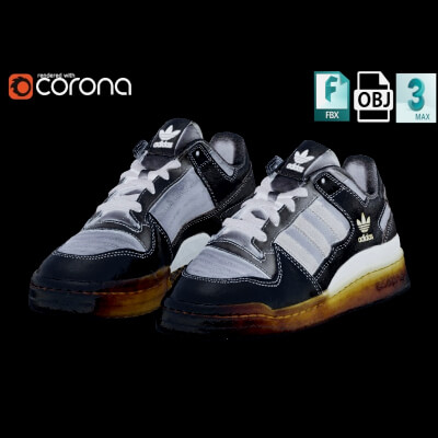 Adidas Forum Low Shoes Low Poly PBR - 3D Model by 3Dog_Artist