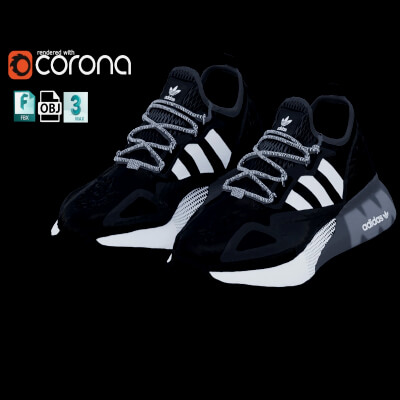 Adidas Gym Shoes Low Poly PBR - 3D Model by 3Dog_Artist