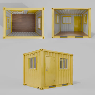 10ft Modified Shipping Container Room