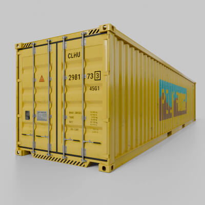 40Ft Shipping Container - Customizable - 3D Model