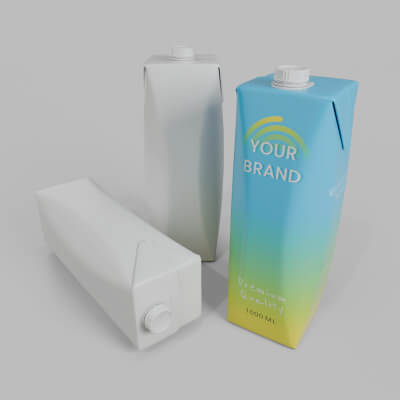 Beverage Carton 1L Customizable Prism Drink Box