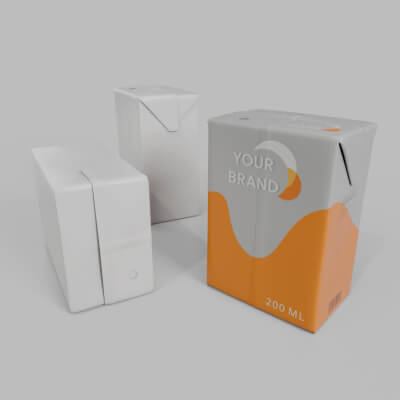 Beverage Carton 200 mL - Customizable Drink Box