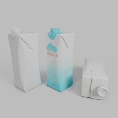 Beverage Carton 200 Ml Customizable Prism Drink Box