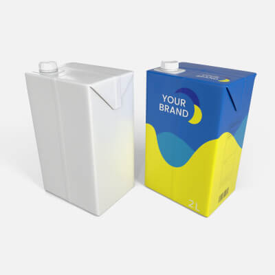 Beverage Carton 2000 mL - Customizable Drink Box