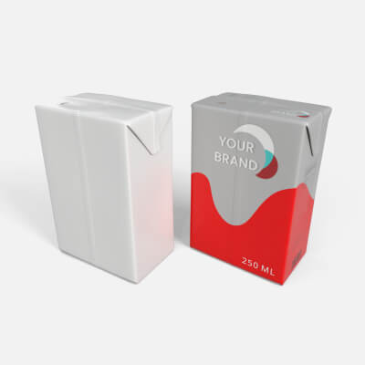 Beverage Carton 250 mL - Customizable Drink Box