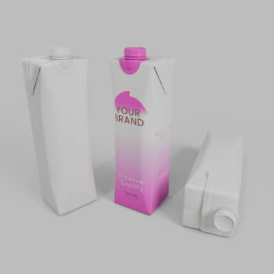 Beverage Carton 250 Ml Customizable Prism Drink Box