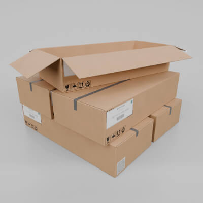 Cardboard Box R-492 - Rigged and Customizable