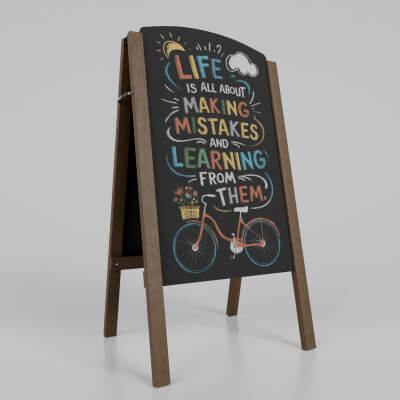 Customizable A-Frame Chalkboard Sign