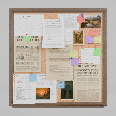 Customizable Classic Square Wooden Wall Cork Board