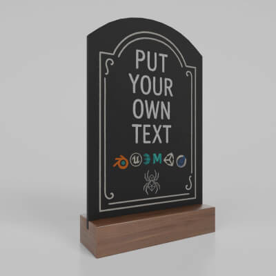 Customizable Countertop Arched-Top Chalkboard