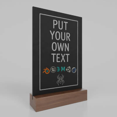 Customizable Countertop Rectangular Chalkboard