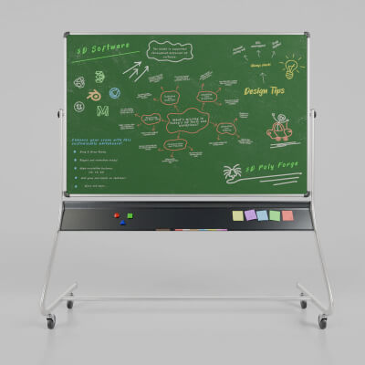 Customizable Double-Sided Metal Greenboard Writing Board