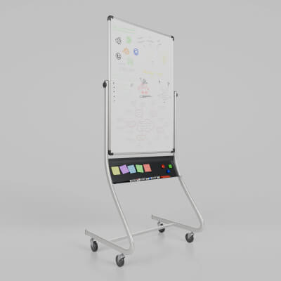 Customizable Double-Sided Metal Tall Whiteboard