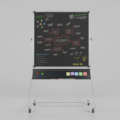Customizable Double-Sided Square Metal Blackboard