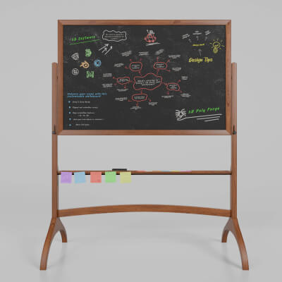 Customizable Double-Sided Wooden Blackboard Writing Board