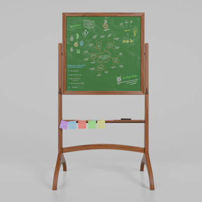 Customizable Double-Sided Wooden Square Greenboard