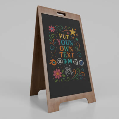 Customizable Heavy Duty Modern A-Frame Chalkboard Sign