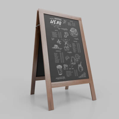 Customizable Regular Wooden A-Frame Chalkboard Sign