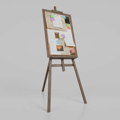 Customizable Tall Wooden Standing Cork Board