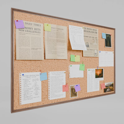Customizable Wooden Wall Cork Board - Rectangular Pin Notice