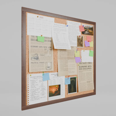Customizable Wooden Wall Cork Board - Square Office Pin Boar