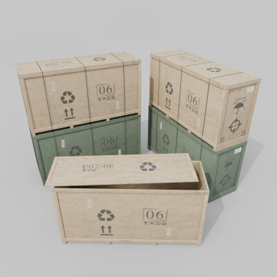 Extra Long and Tall Wooden Crate Customizable Shipping Box